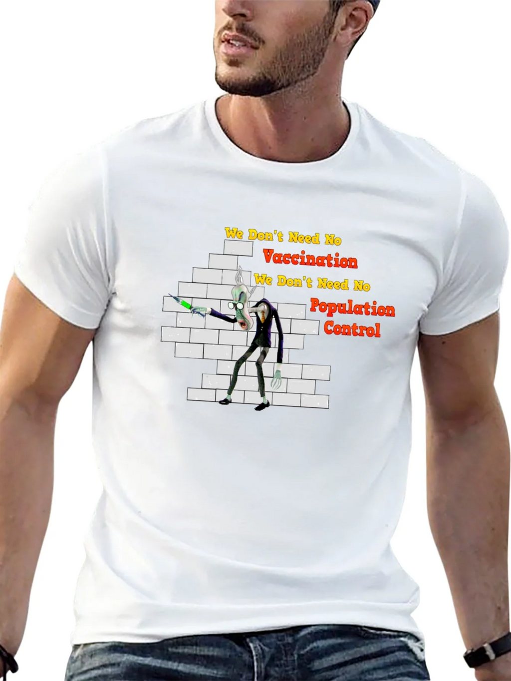 Anti-Vaccination Cartoon T-Shirt product image 12