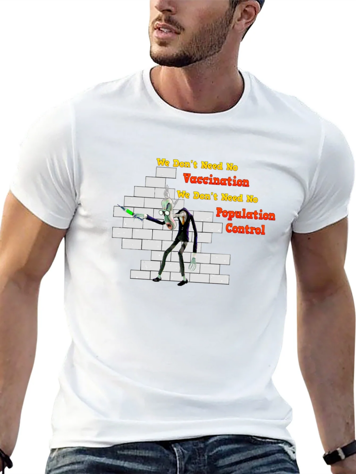 Anti-Vaccination Cartoon T-Shirt product image 12