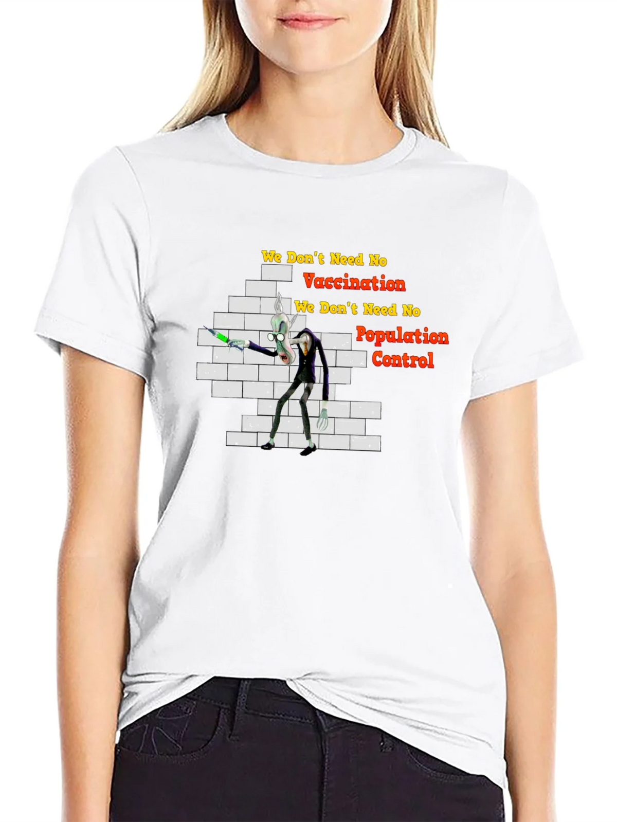 Anti-Vaccination Cartoon T-Shirt product image 8