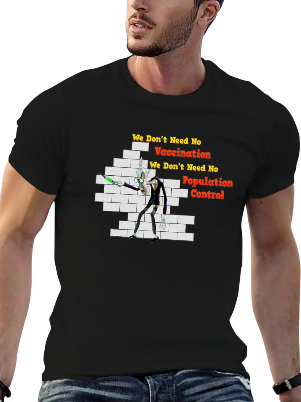 Anti-Vaccination Cartoon T-Shirt product image 6