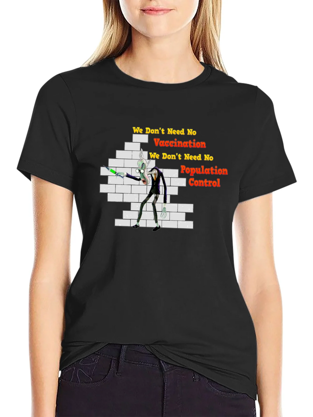 Anti-Vaccination Cartoon T-Shirt product image 2