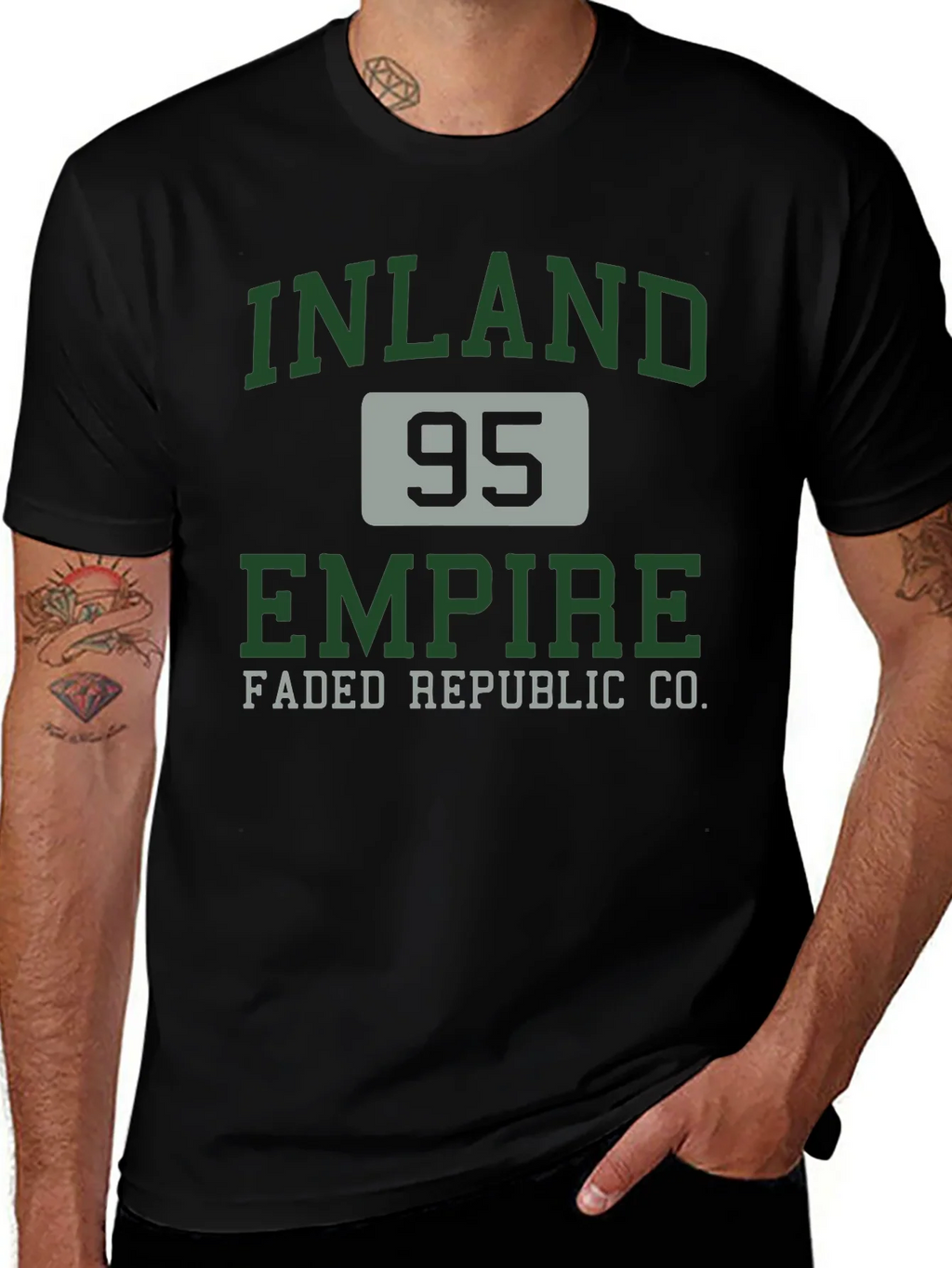 Inland Empire 95 Faded Republic Co. Black T-Shirt product image 1