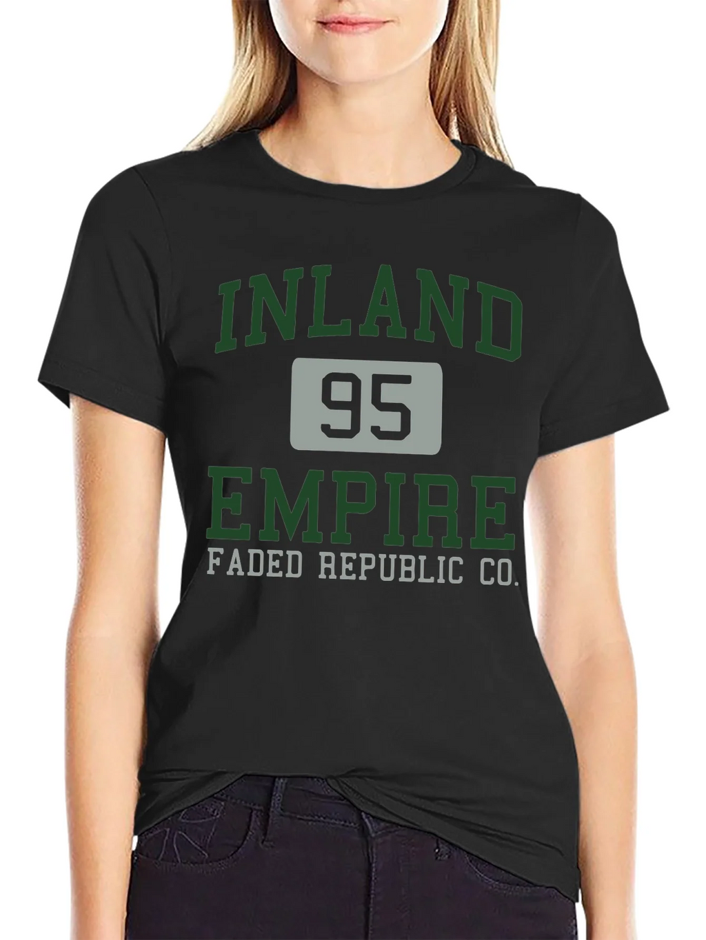 Inland Empire 95 Faded Republic Co. Black T-Shirt product image 2