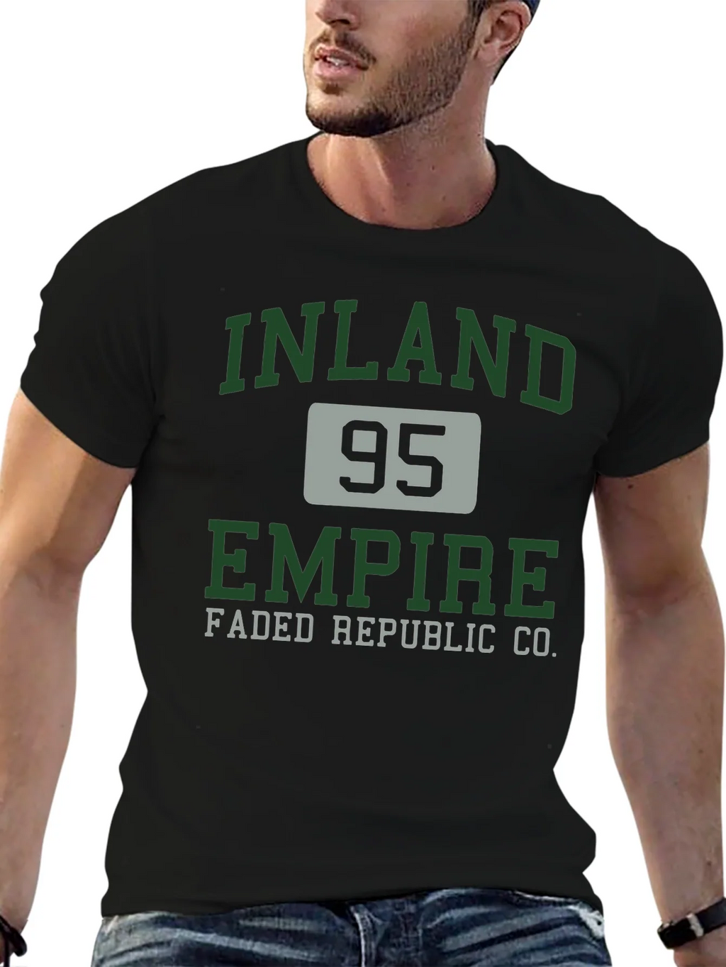 Inland Empire 95 Faded Republic Co. Black T-Shirt product image 5