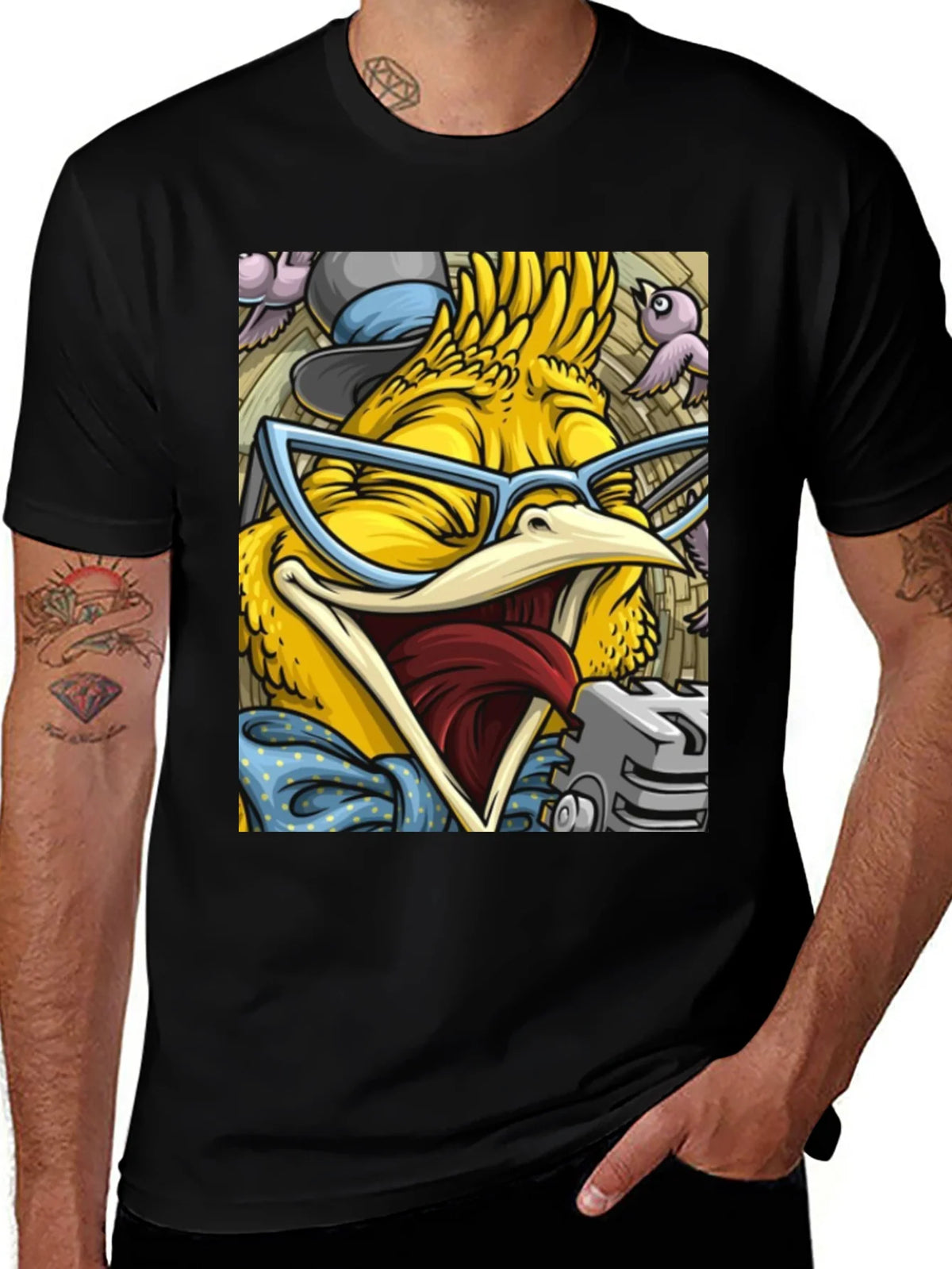 Cartoon Bird Graphic T-Shirt product image 1