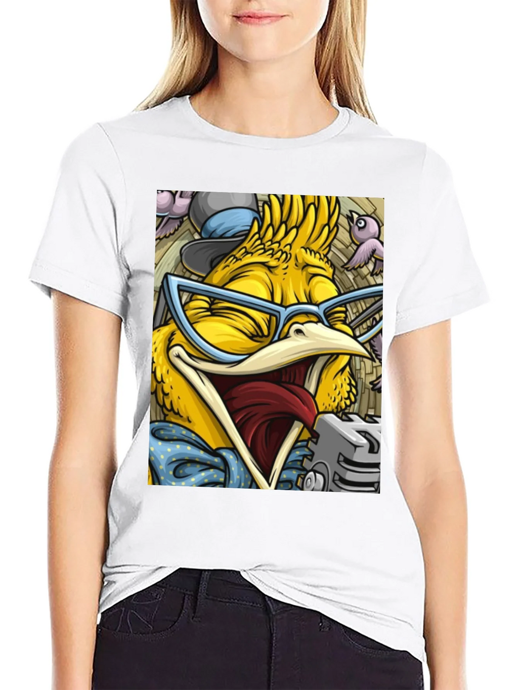 Cartoon Bird Graphic T-Shirt product image 7