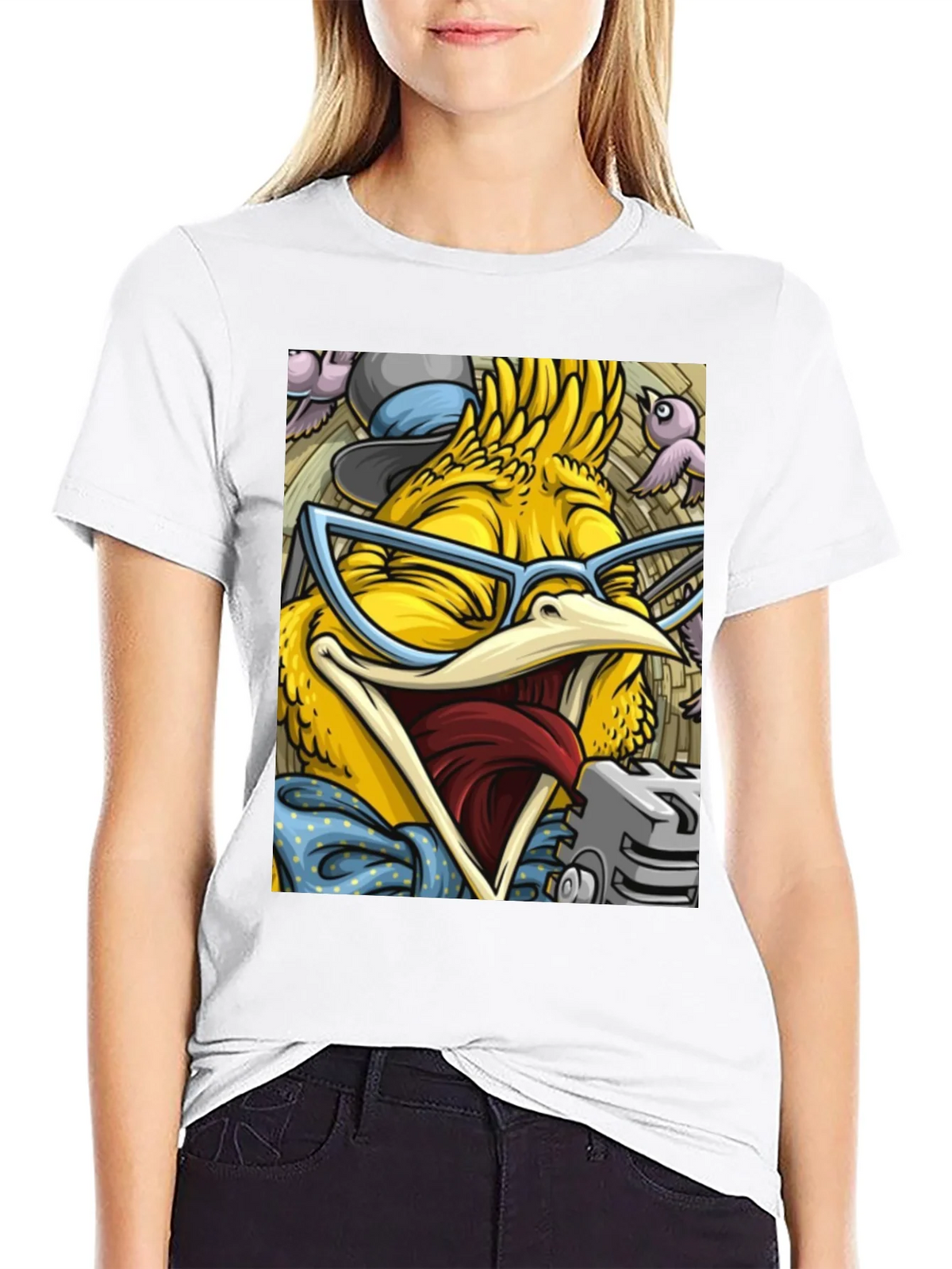 Cartoon Bird Graphic T-Shirt product image 7