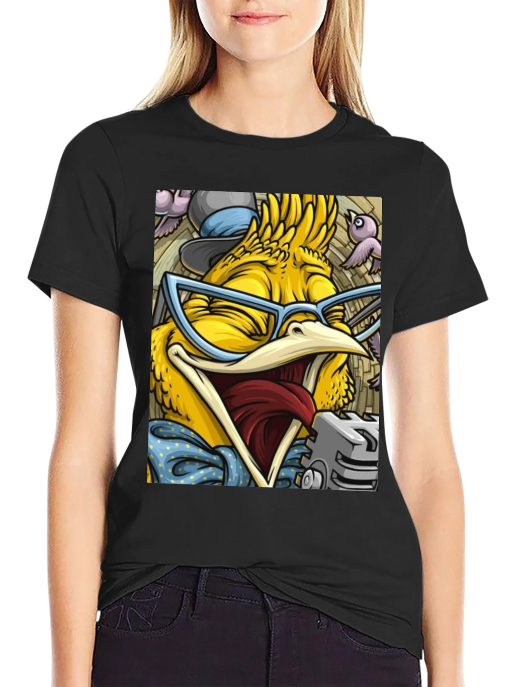 Cartoon Bird Graphic T-Shirt product image 2