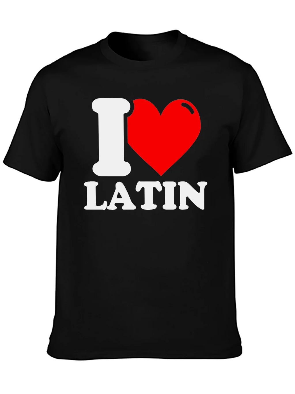 I Love Latin T-Shirt - Black Graphic Tee product image 3
