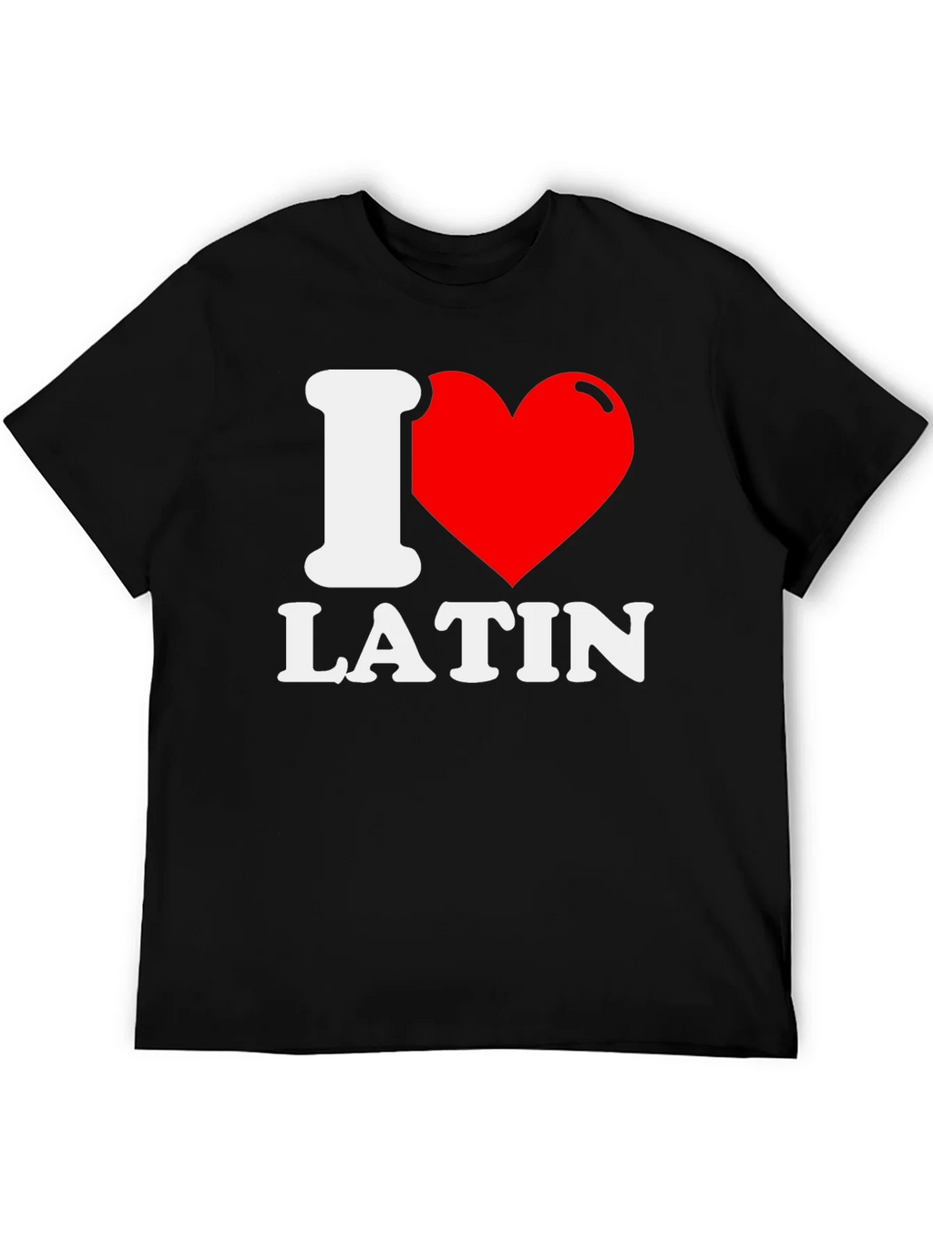 I Love Latin T-Shirt - Black Graphic Tee product image 5