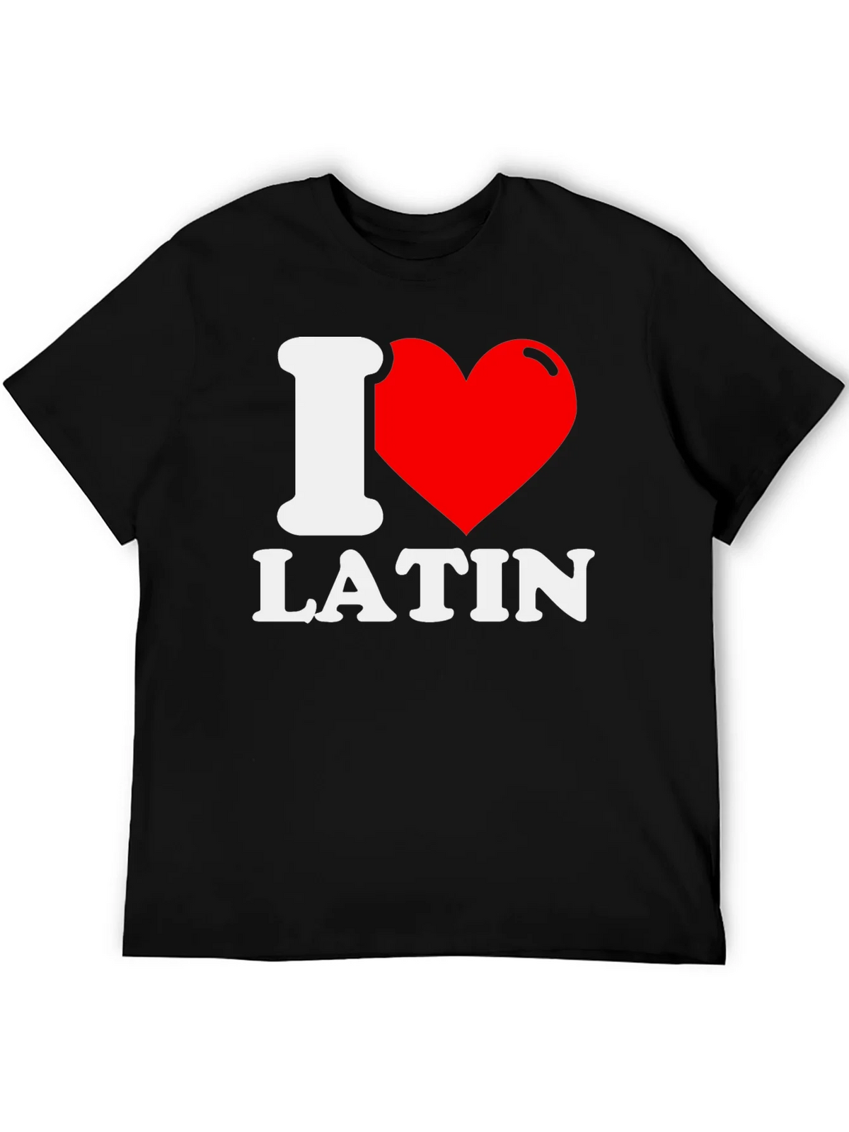 I Love Latin T-Shirt - Black Graphic Tee product image 5