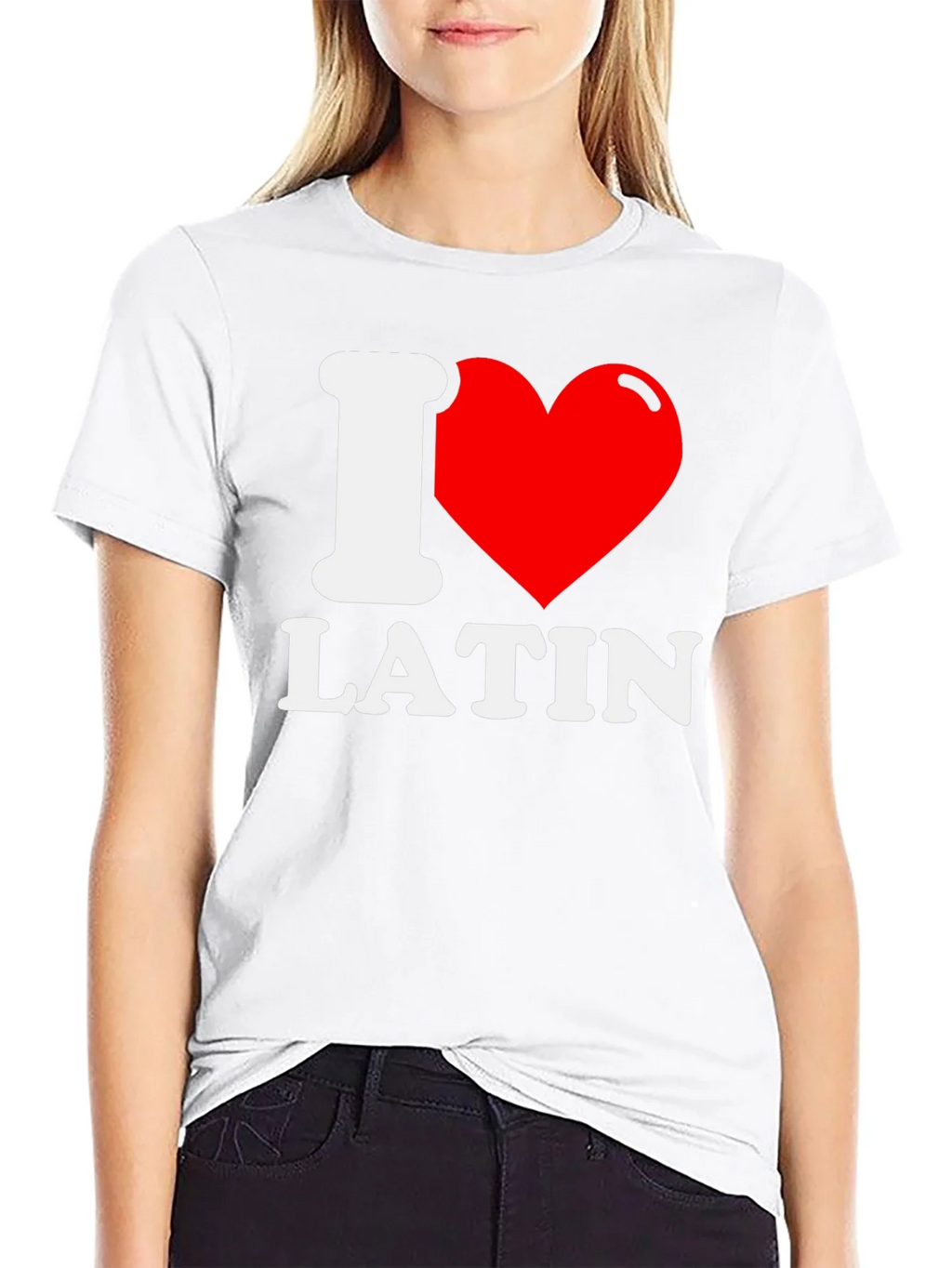 I Love Latin T-Shirt - Black Graphic Tee product image 8