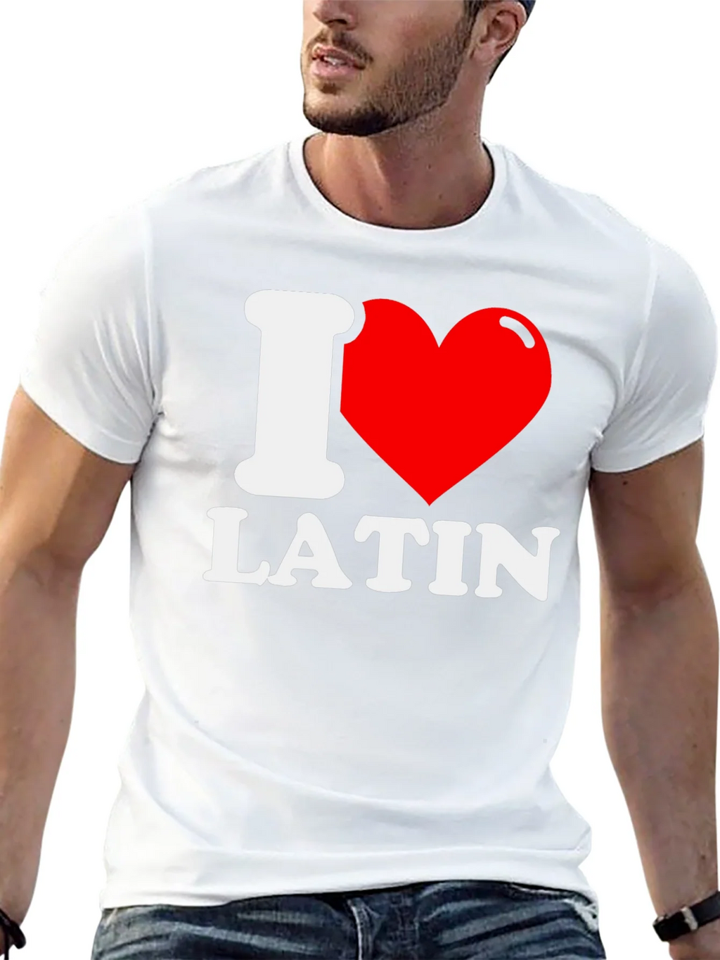 I Love Latin T-Shirt - Black Graphic Tee product image 12