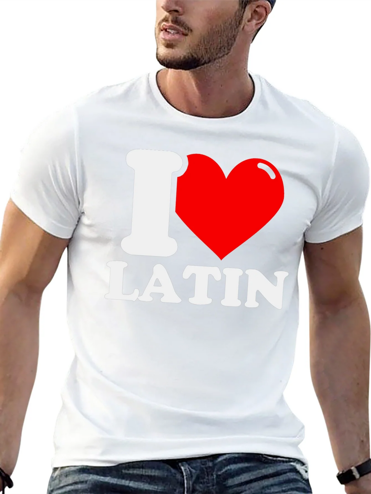 I Love Latin T-Shirt - Black Graphic Tee product image 12