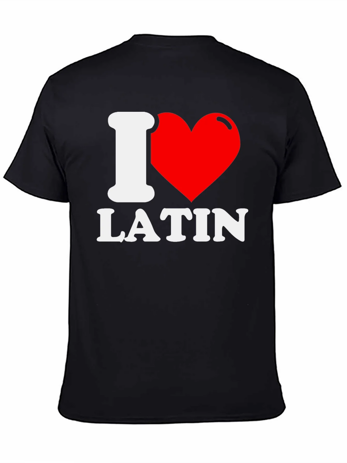 I Love Latin T-Shirt - Black Graphic Tee product image 4