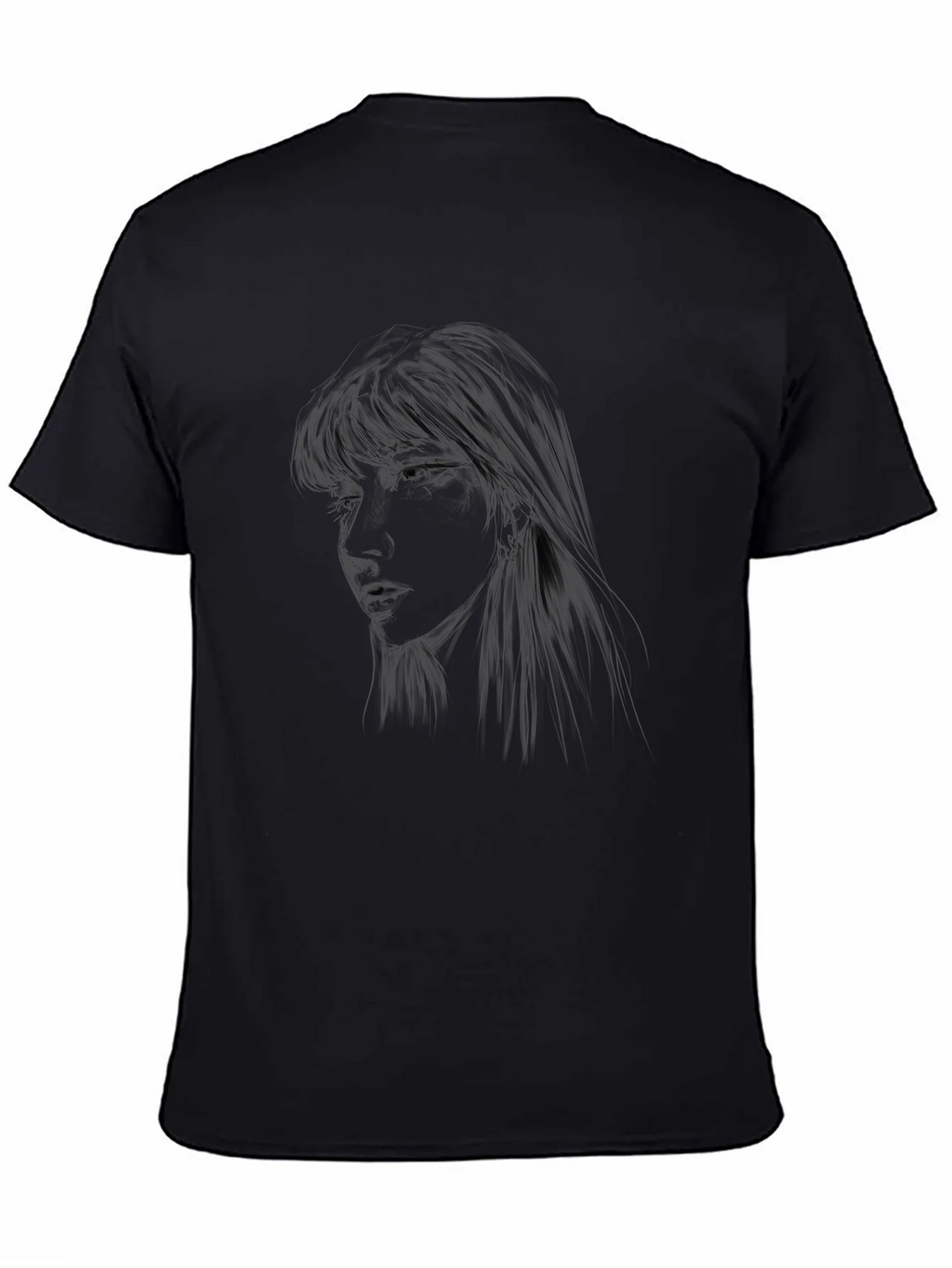 Black Graphic Tee - Anime Girl Design product image 4