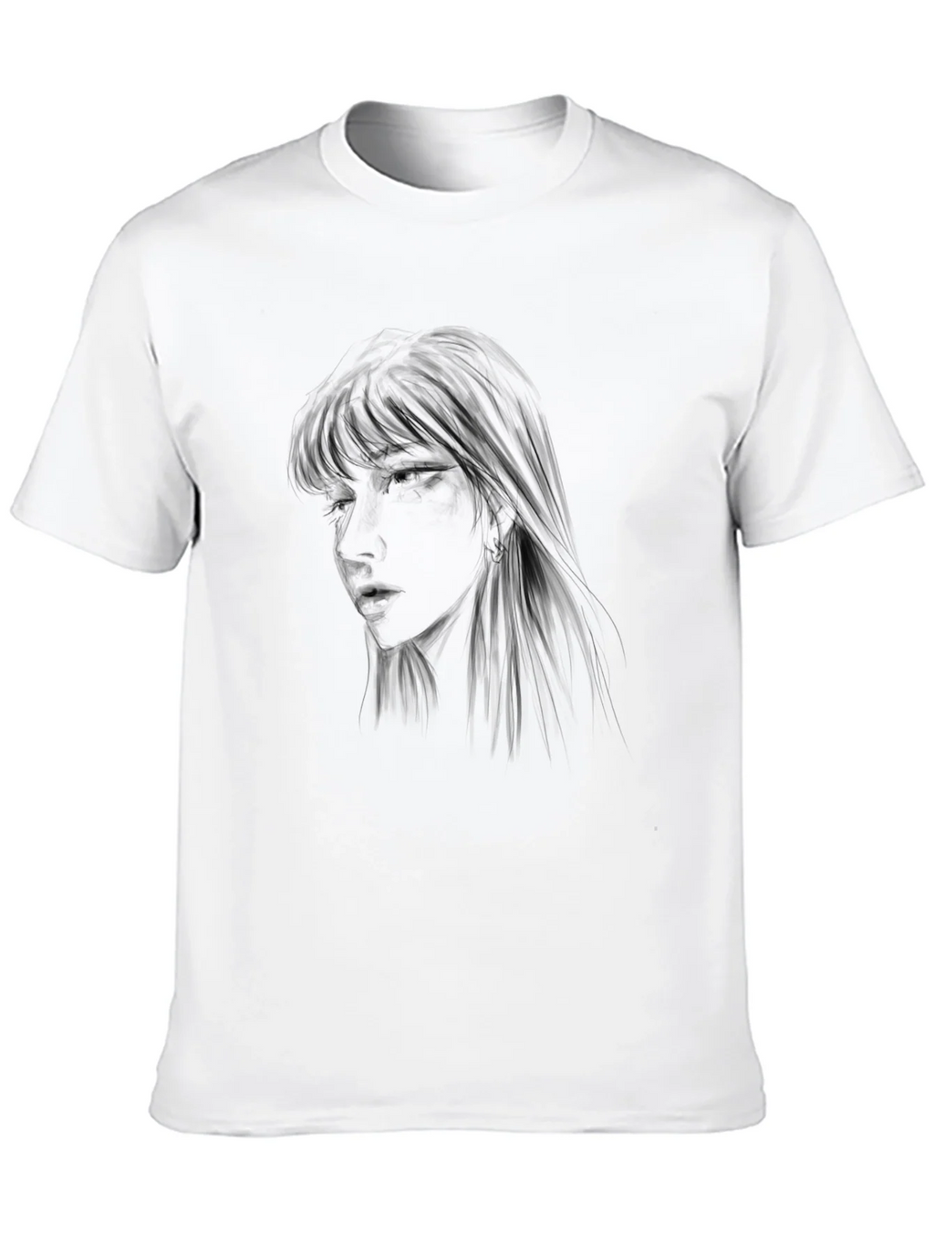 Black Graphic Tee - Anime Girl Design product image 9