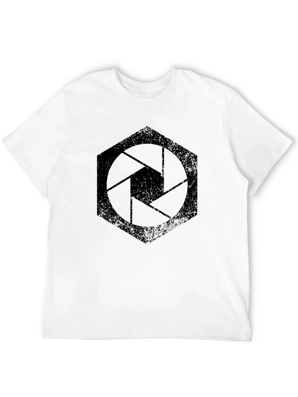 Hexagon Camera Aperture Graphic Tee - Black Cotton Shirt product image 11