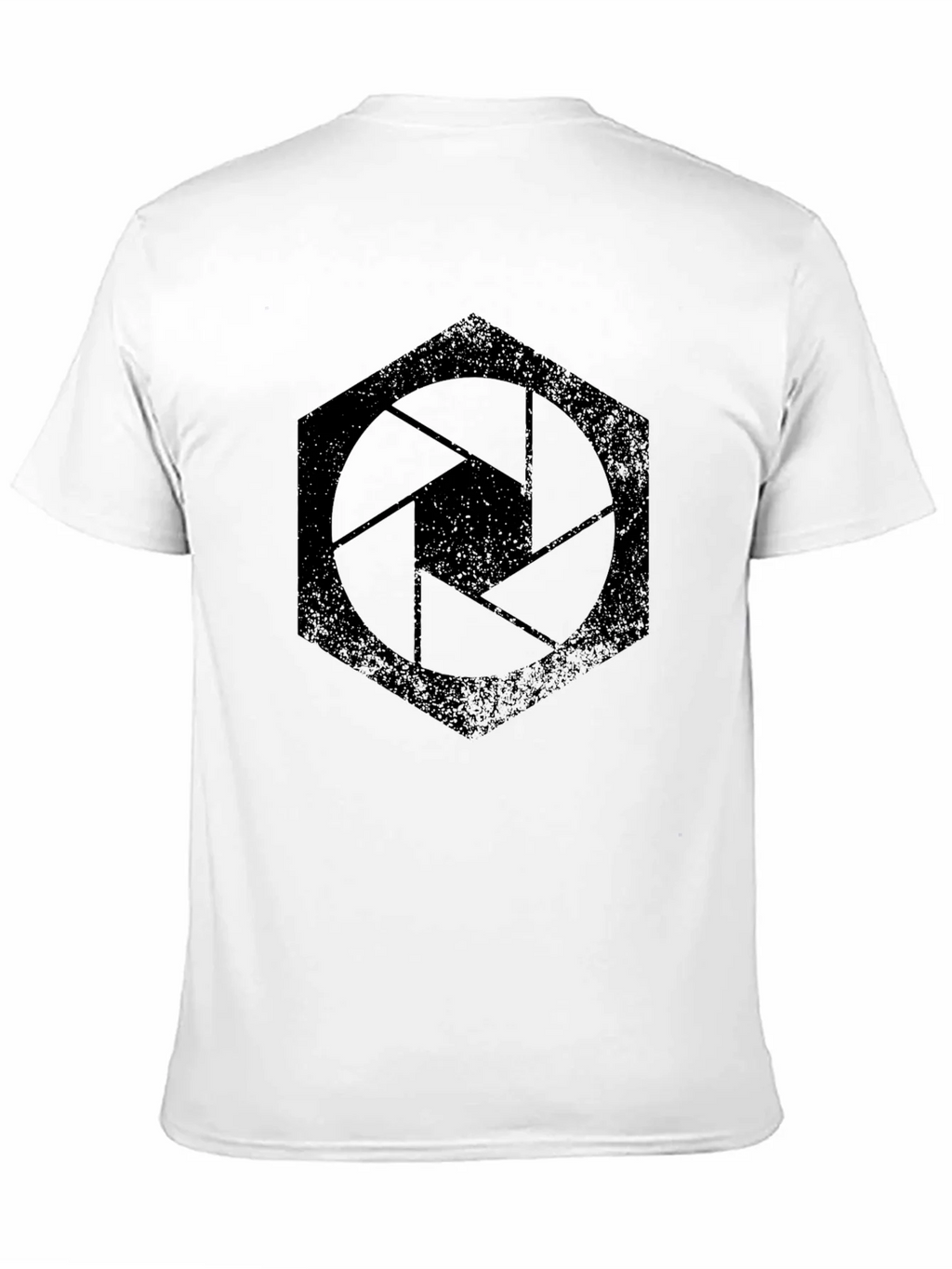 Hexagon Camera Aperture Graphic Tee - Black Cotton Shirt product image 10