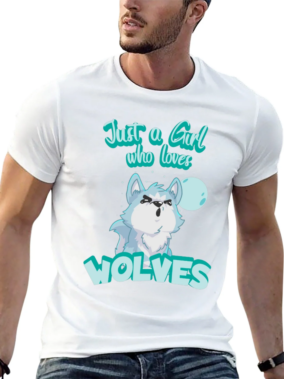 Just A Girl Who Loves Wolves T-Shirt product image 9