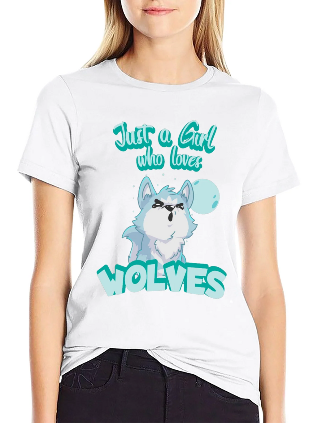 Just A Girl Who Loves Wolves T-Shirt product image 6