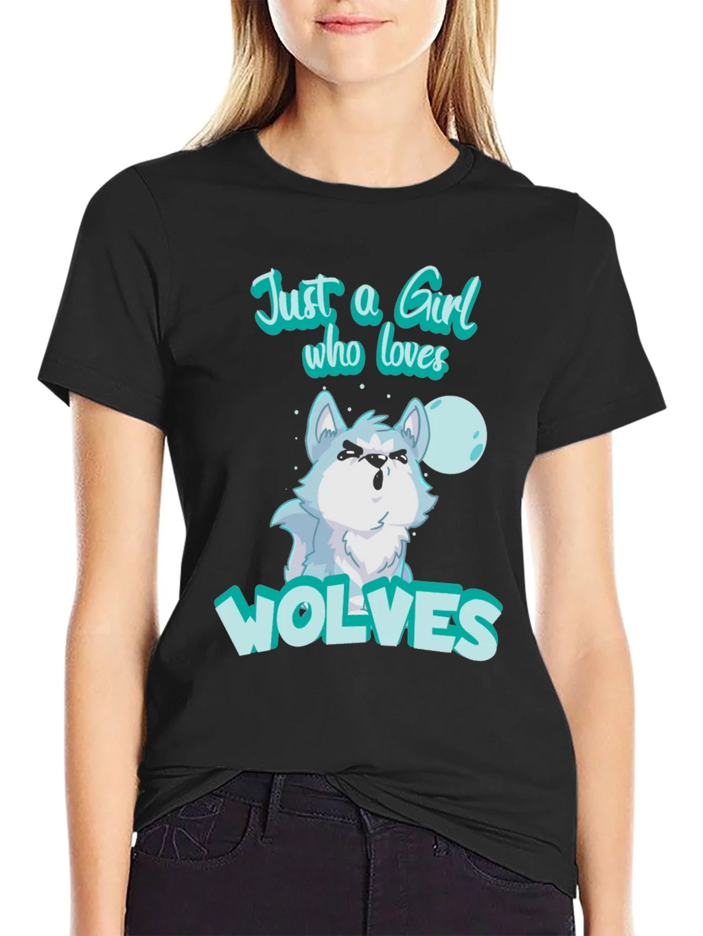Just A Girl Who Loves Wolves T-Shirt product image 2