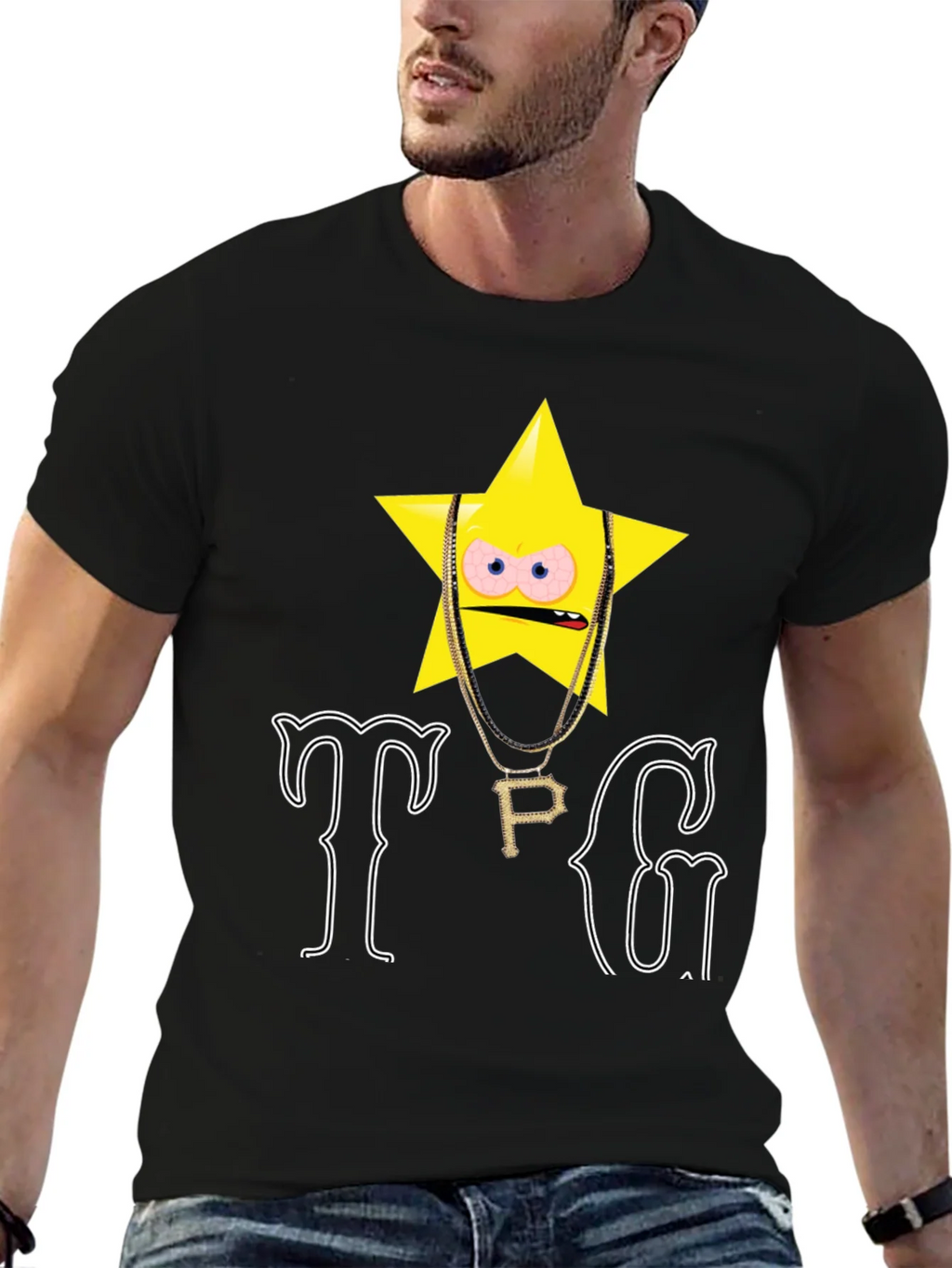 TPG Star Graphic T-Shirt - Black product image 6