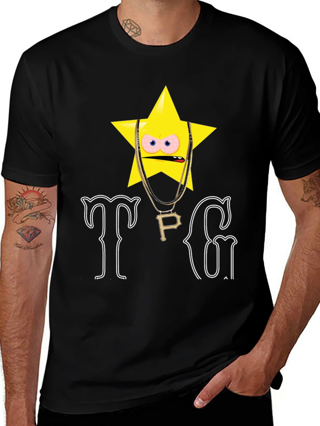 TPG Star Graphic T-Shirt - Black product image 1