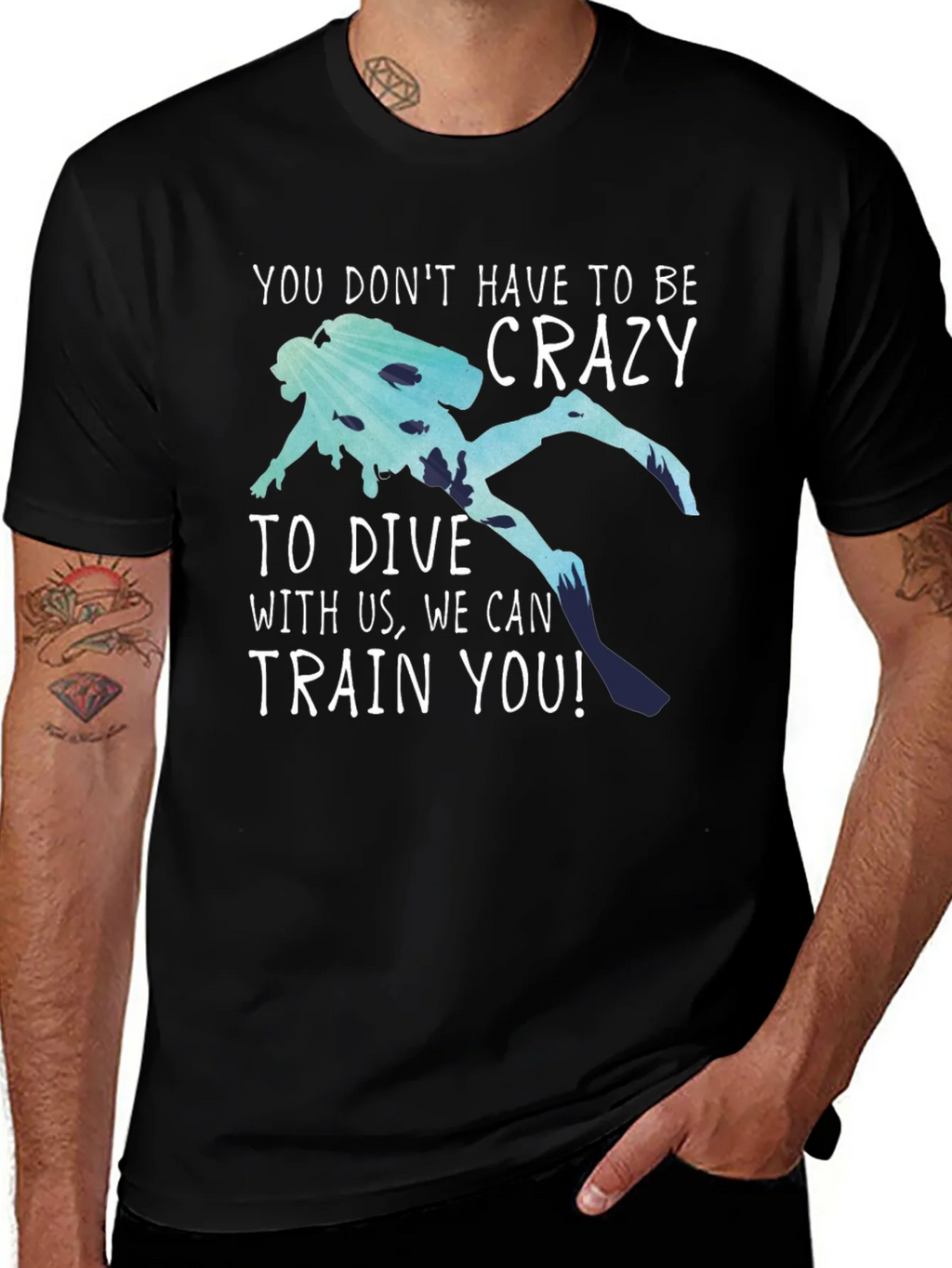 Funny Diving T-Shirt: No Crazy Divers Needed! product image 1