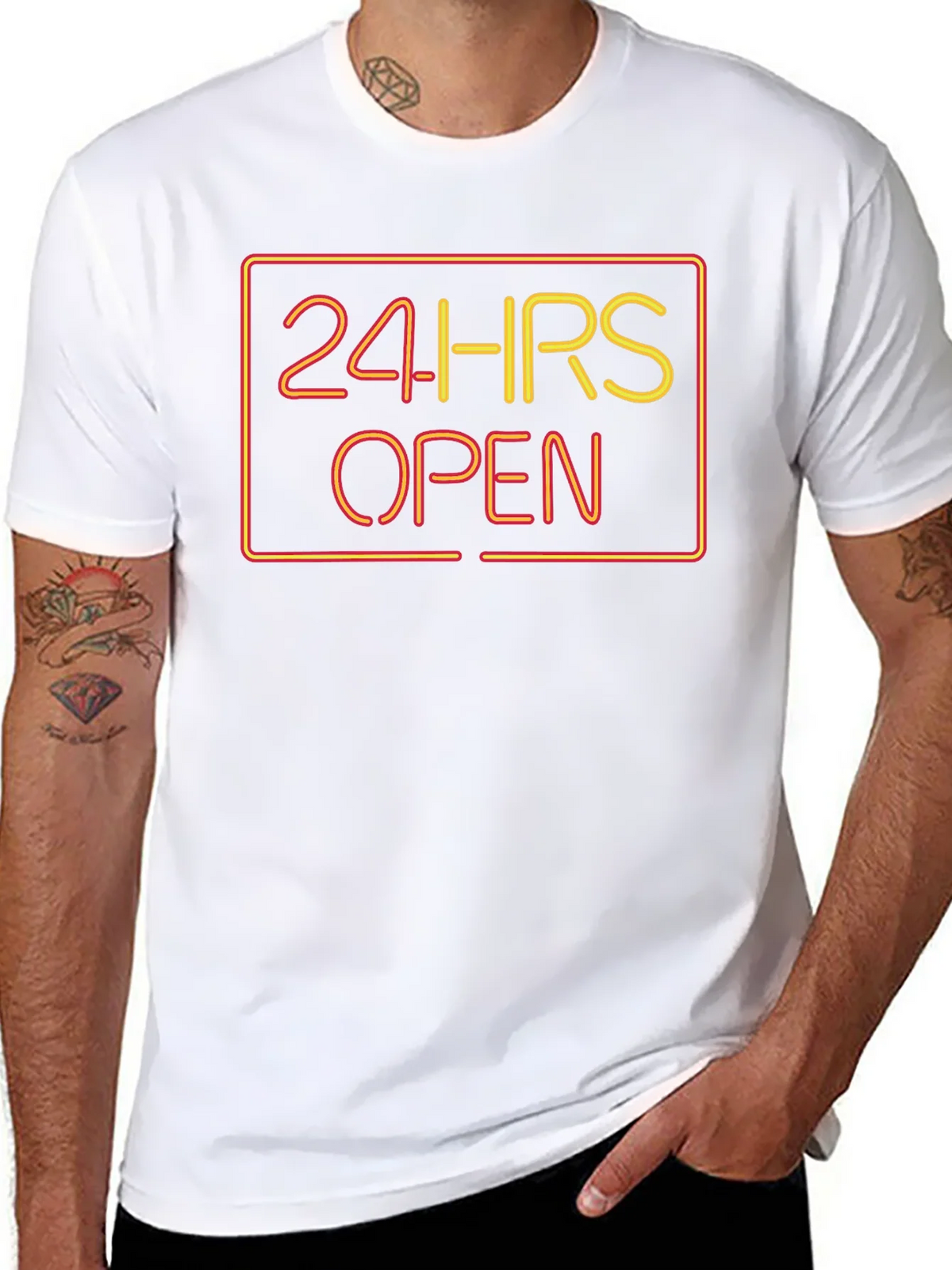 24 HRS Open Graphic Tee - Soft Black T-Shirt product image 6