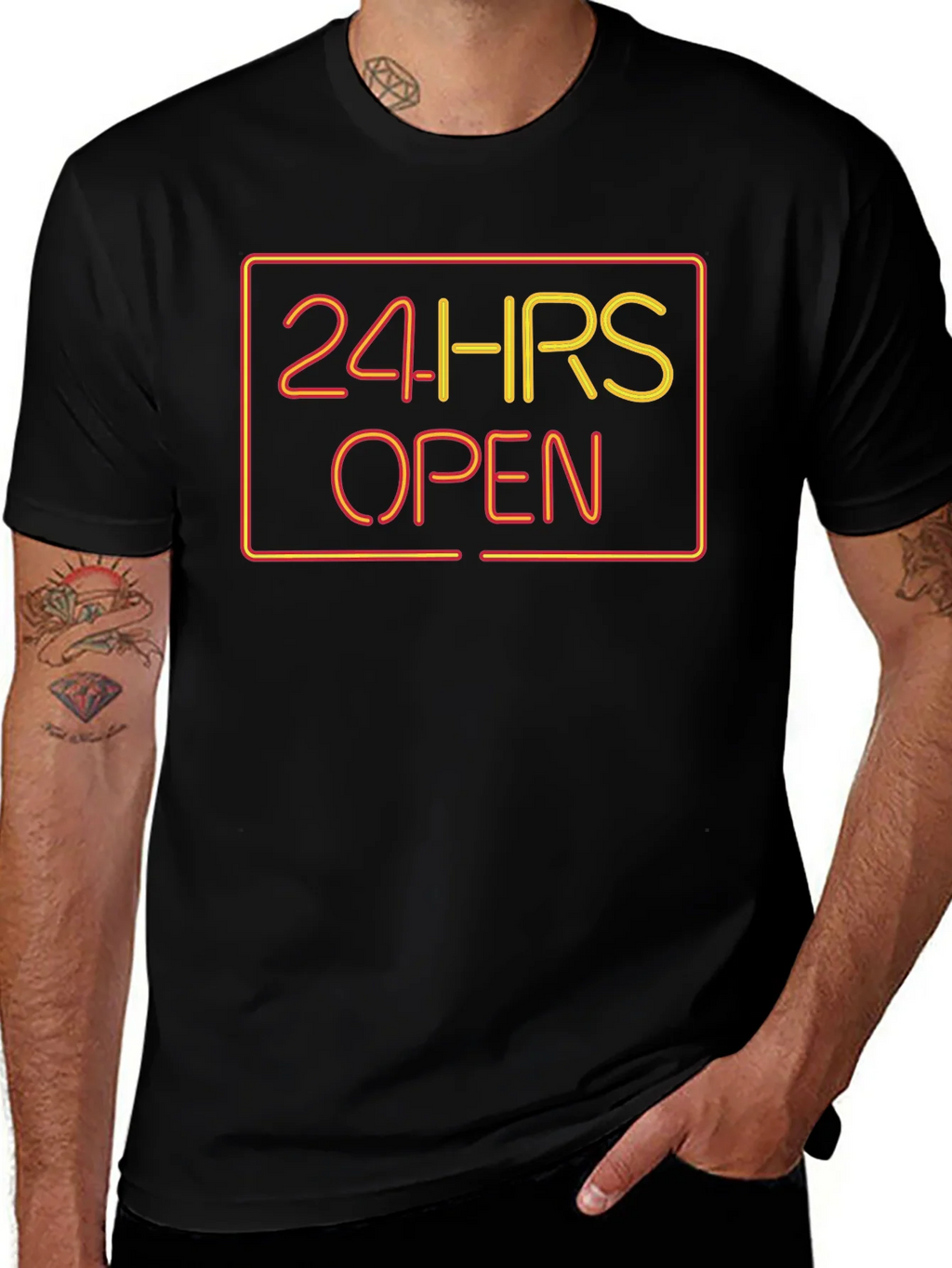 24 HRS Open Graphic Tee - Soft Black T-Shirt product image 1