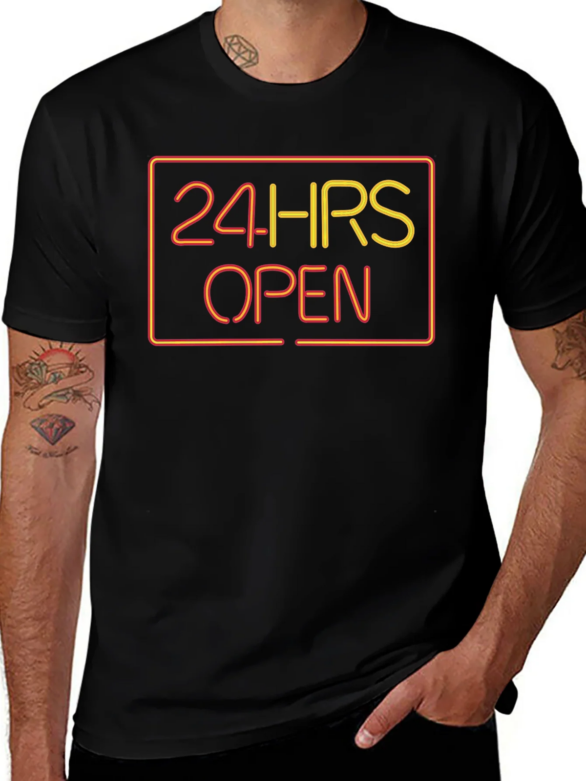 24 HRS Open Graphic Tee - Soft Black T-Shirt product image 1