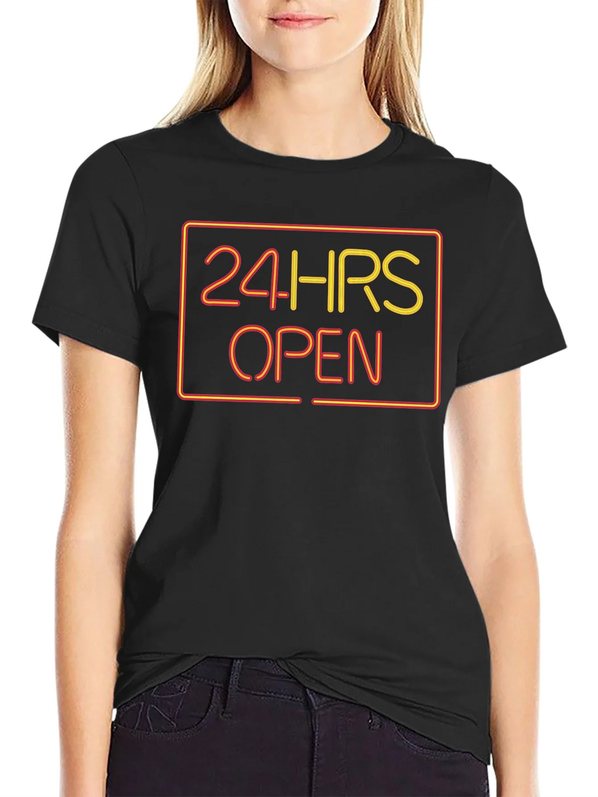 24 HRS Open Graphic Tee - Soft Black T-Shirt product image 2