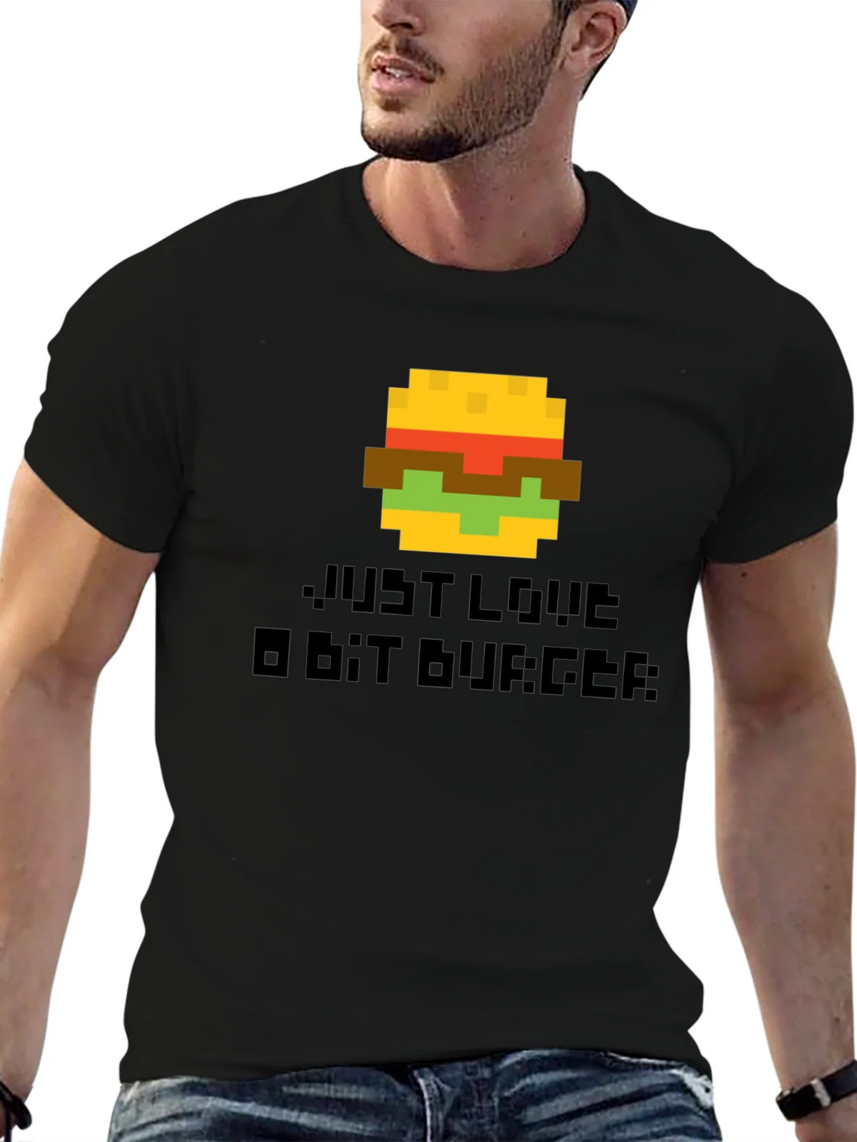 Pixel Burger Graphic T-Shirt - Gamer Style Tee product image 6