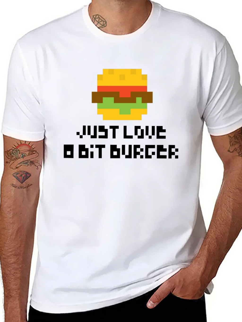 Pixel Burger Graphic T-Shirt - Gamer Style Tee product image 7