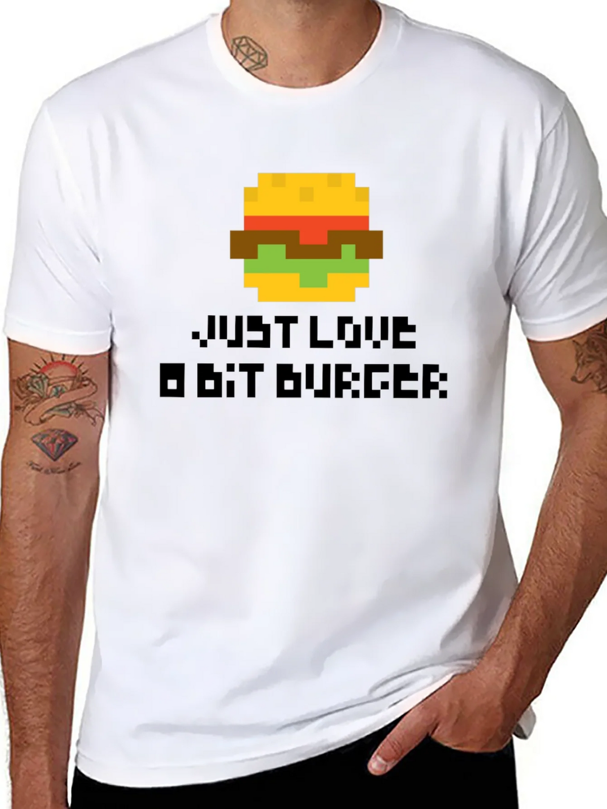 Pixel Burger Graphic T-Shirt - Gamer Style Tee product image 7
