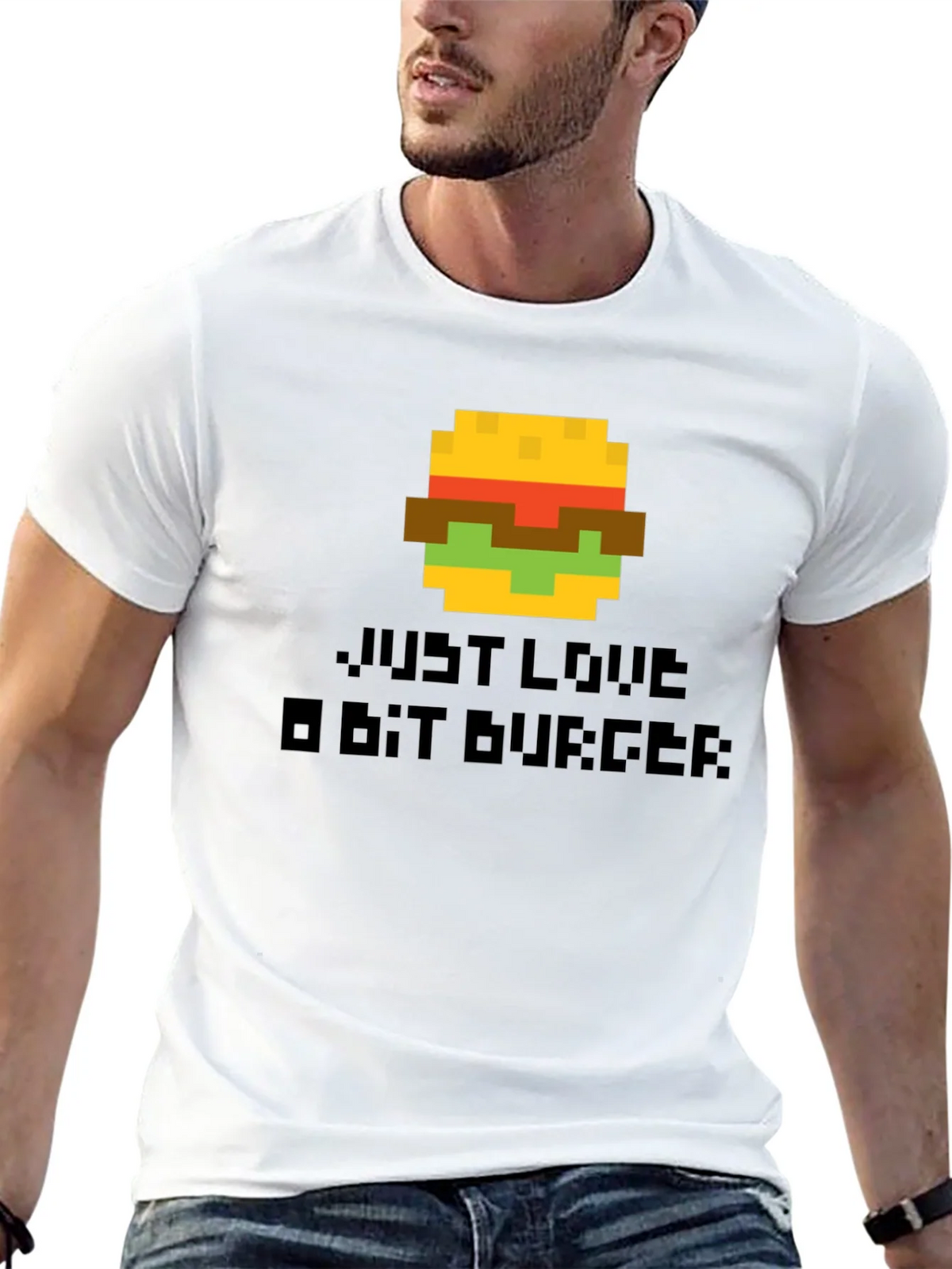 Pixel Burger Graphic T-Shirt - Gamer Style Tee product image 12