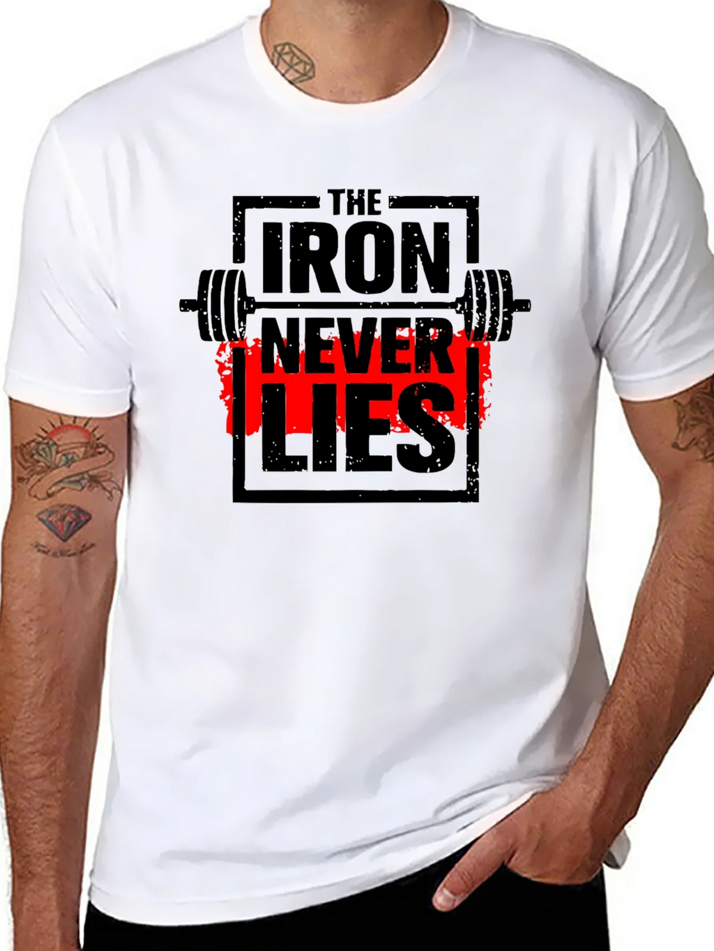 Iron Never Lies Gym T-Shirt | Black Graphic Tee product image 7