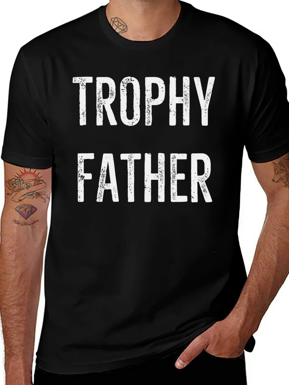 Trophy Father Graphic Tee - Black product image 1