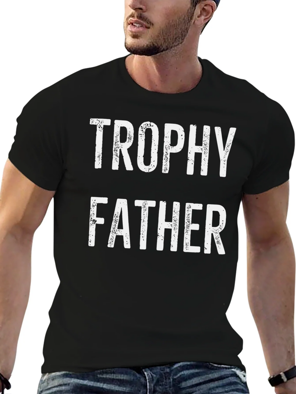 Trophy Father Graphic Tee - Black product image 5