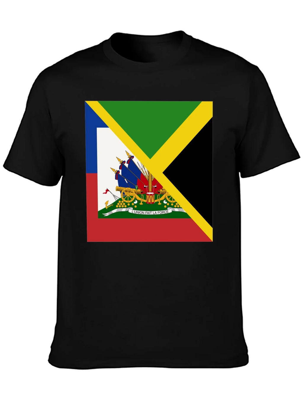 Haiti Jamaica Flag Graphic T-Shirt product image 3