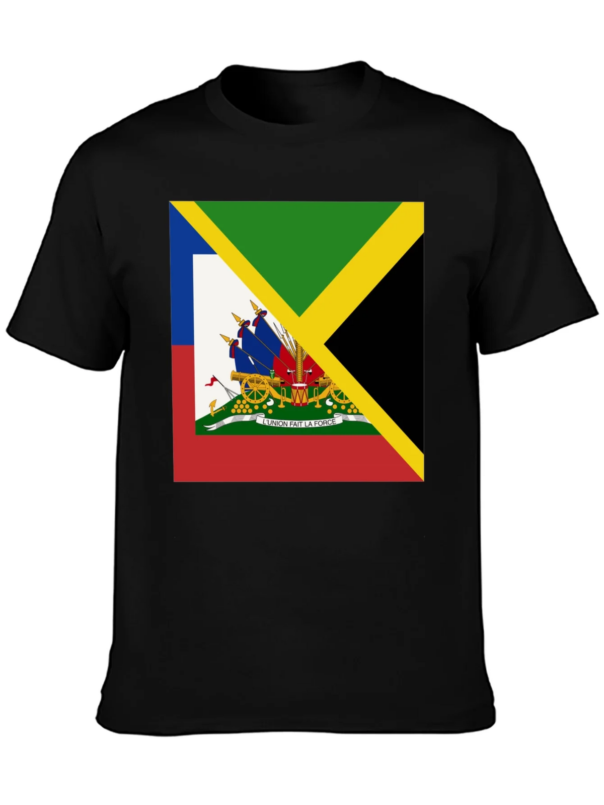 Haiti Jamaica Flag Graphic T-Shirt product image 3