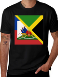 Haiti Jamaica Flag Graphic T-Shirt product image 1