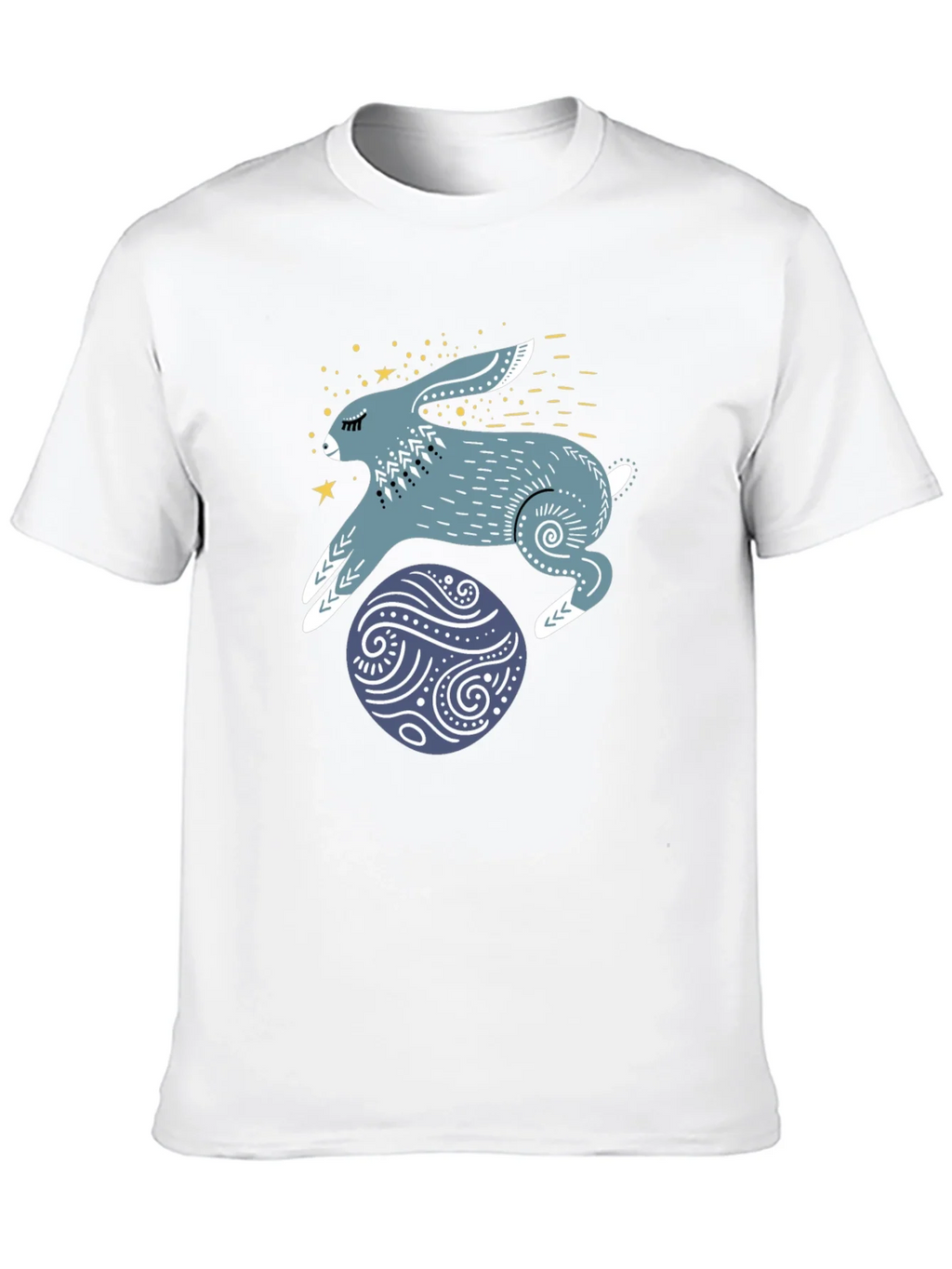 Rabbit & Egg Graphic Tee - Black Cotton T-Shirt product image 9