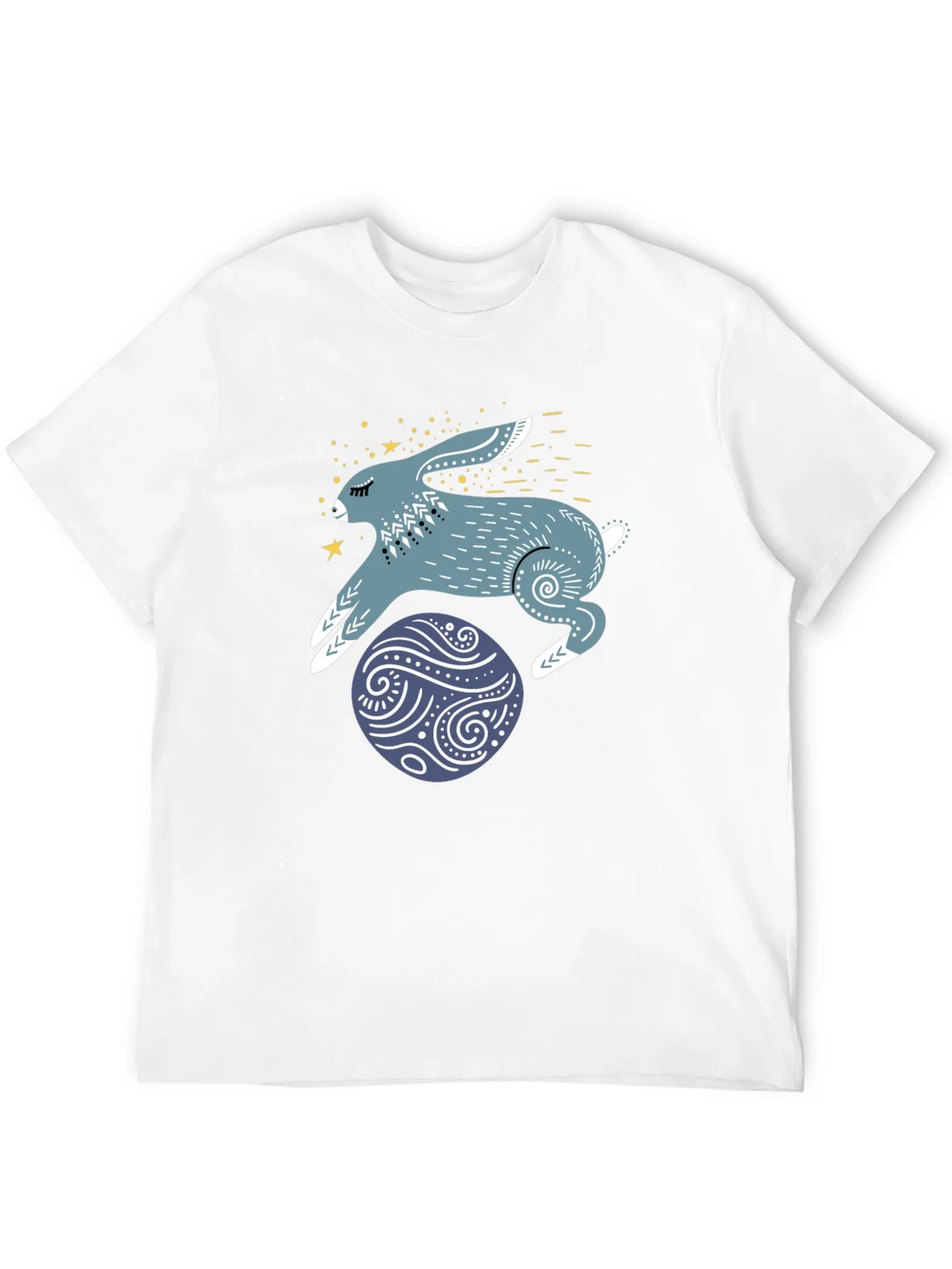 Rabbit & Egg Graphic Tee - Black Cotton T-Shirt product image 11