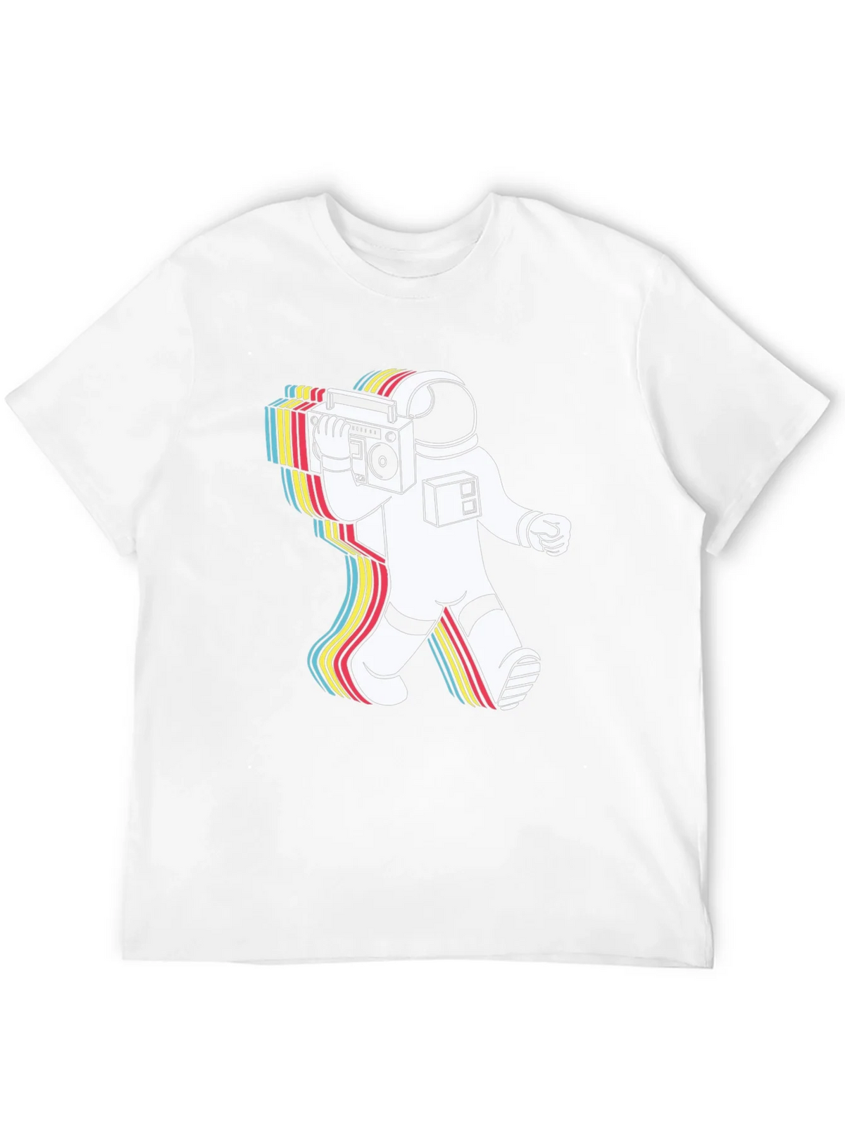 Retro Astronaut Boombox Graphic Tee - Black product image 6