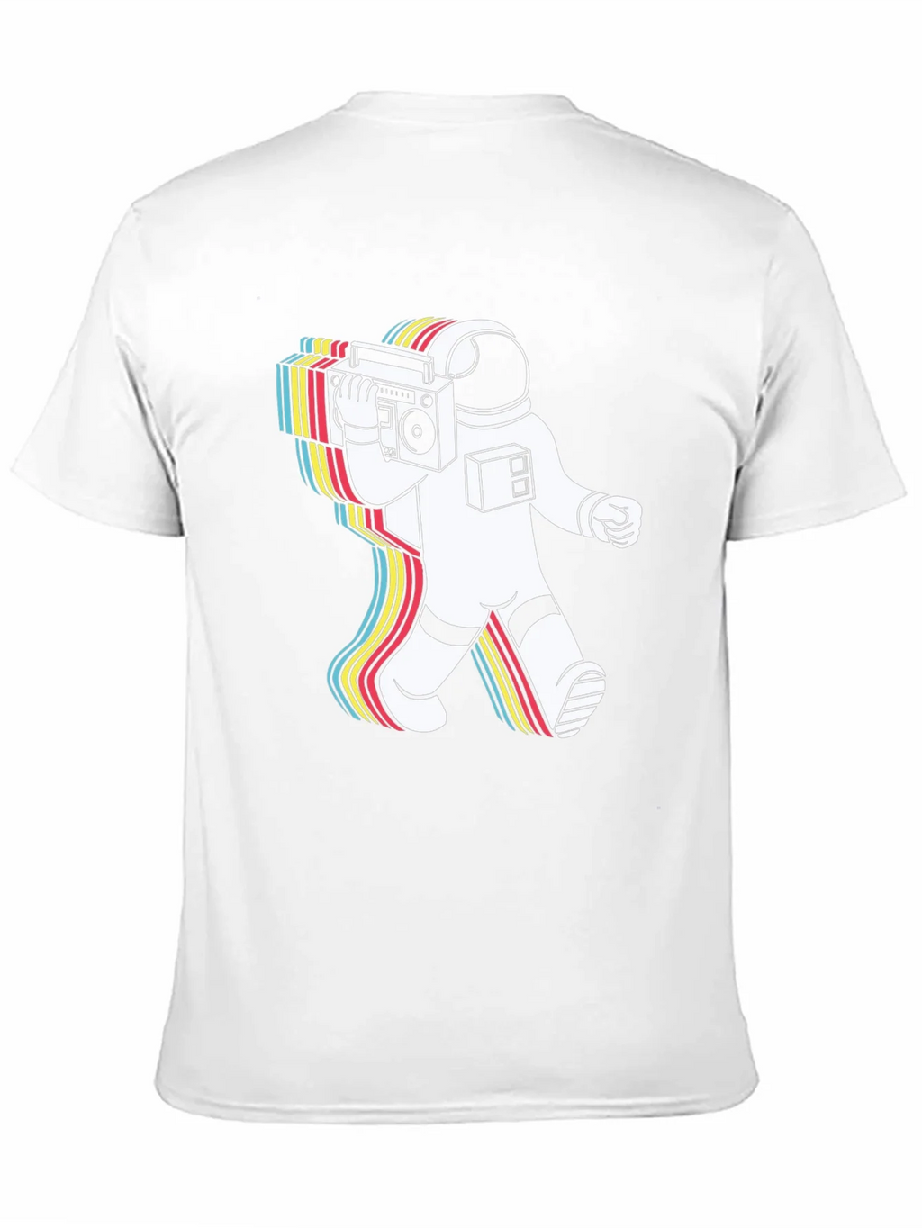 Retro Astronaut Boombox Graphic Tee - Black product image 5