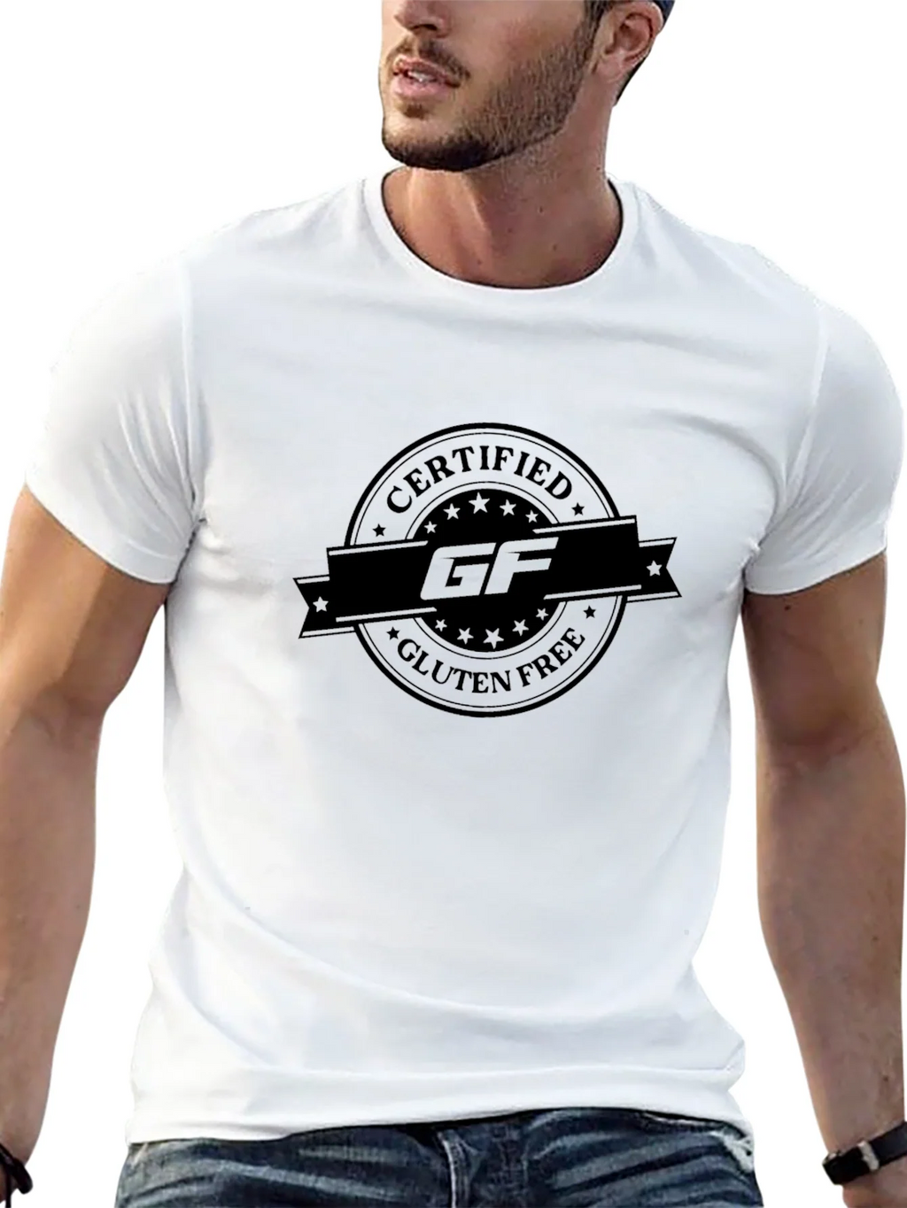 Certified Gluten-Free Black T-Shirt product image 4