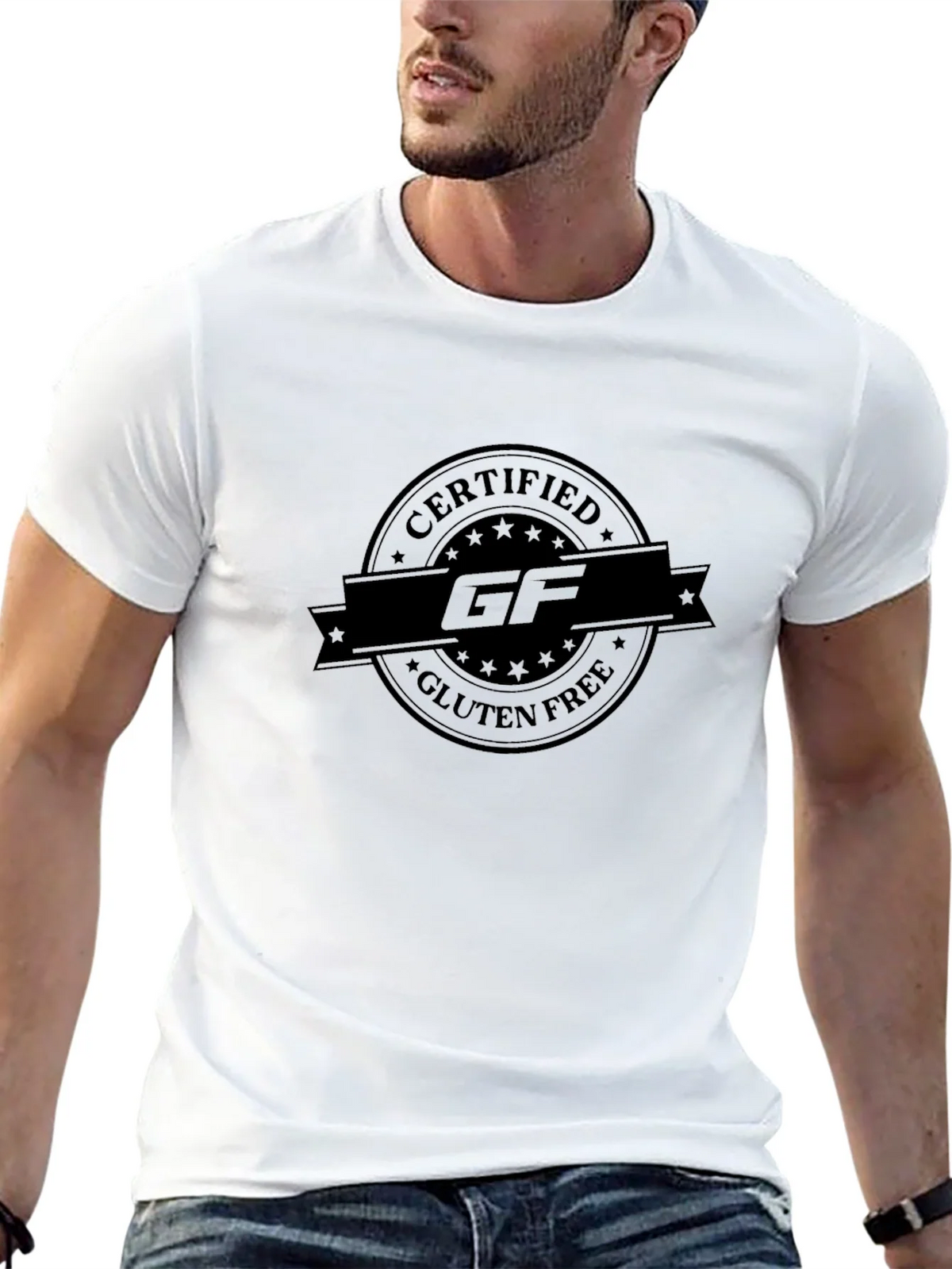 Certified Gluten-Free Black T-Shirt product image 4