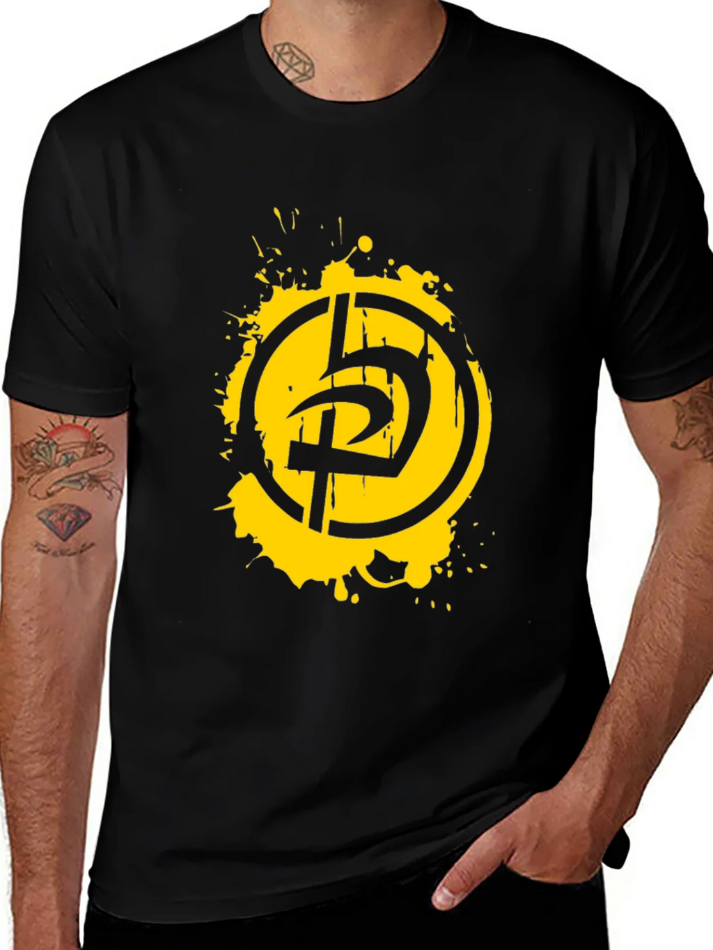 Distressed Logo Black T-Shirt product image 1